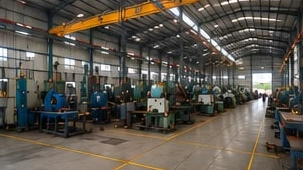 Manufacturing facility with overhead cranes