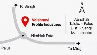 Location map: Vaishnavi Profile Industries near Nimblak Fata, Aandhali, Palus, Sangli; directions to Sangli, Palus and Miraj
